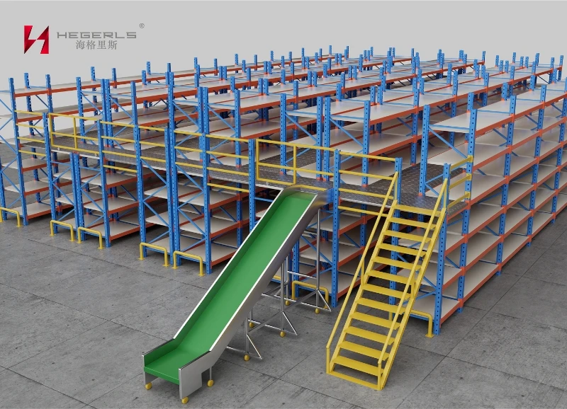 Syst&egrave;me de rayonnage mezzanine HEGERLS