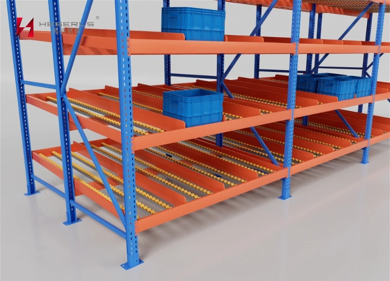Syst&egrave;me de rayonnage &agrave; flux de carton HEGERLS