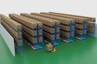 Stockage en rayonnage en entrep&ocirc;t
