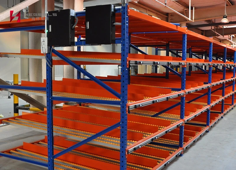 Syst&egrave;me de rayonnage &agrave; flux de carton HEGERLS