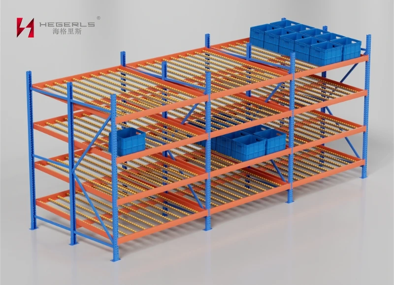 Syst&egrave;me de rayonnage &agrave; flux de carton HEGERLS