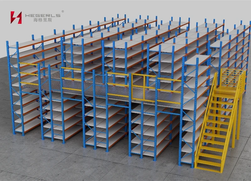 Syst&egrave;me de rayonnage mezzanine HEGERLS