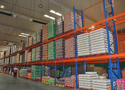 Solution de stockage d'entrep&ocirc;t de produits alimentaires et de boissons